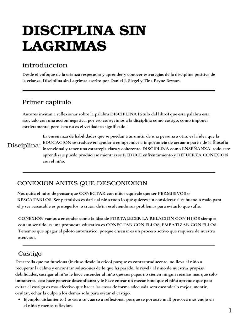 Disciplina Sin Lagrimas | PDF | Cerebro | Las emociones