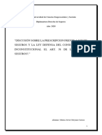 Doctrina Aplicacion de Prescripcion Entre Cod Civ y Com de La Nac y La Ley de Seguro Argentina