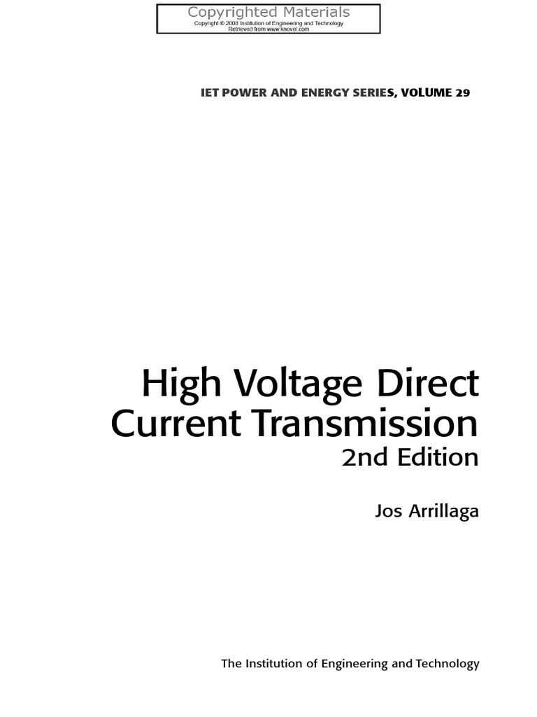 High Voltage Direct Current Transmission: 2nd Edition | PDF | High ...