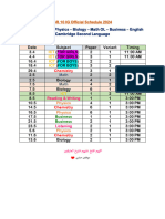 IGCSE Official Exams Schedule 2024 (Jeddah Thanmer International School)
