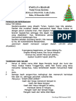 Tata Ibadah Menyambut Natal PKB 2022