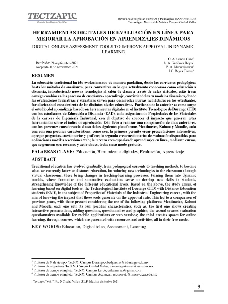 Herramientas Digitales para Evaluación Educativa | PDF | Moodle ...