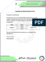 Cronograma de Manutenção Otis - Manaca 20.01