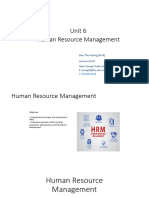 Unit 6 Human Resource Management: Dau Thu Huong (M.A)