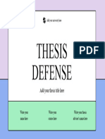 Thesis Defense Education Presentation in A Purple Blue and Green Style