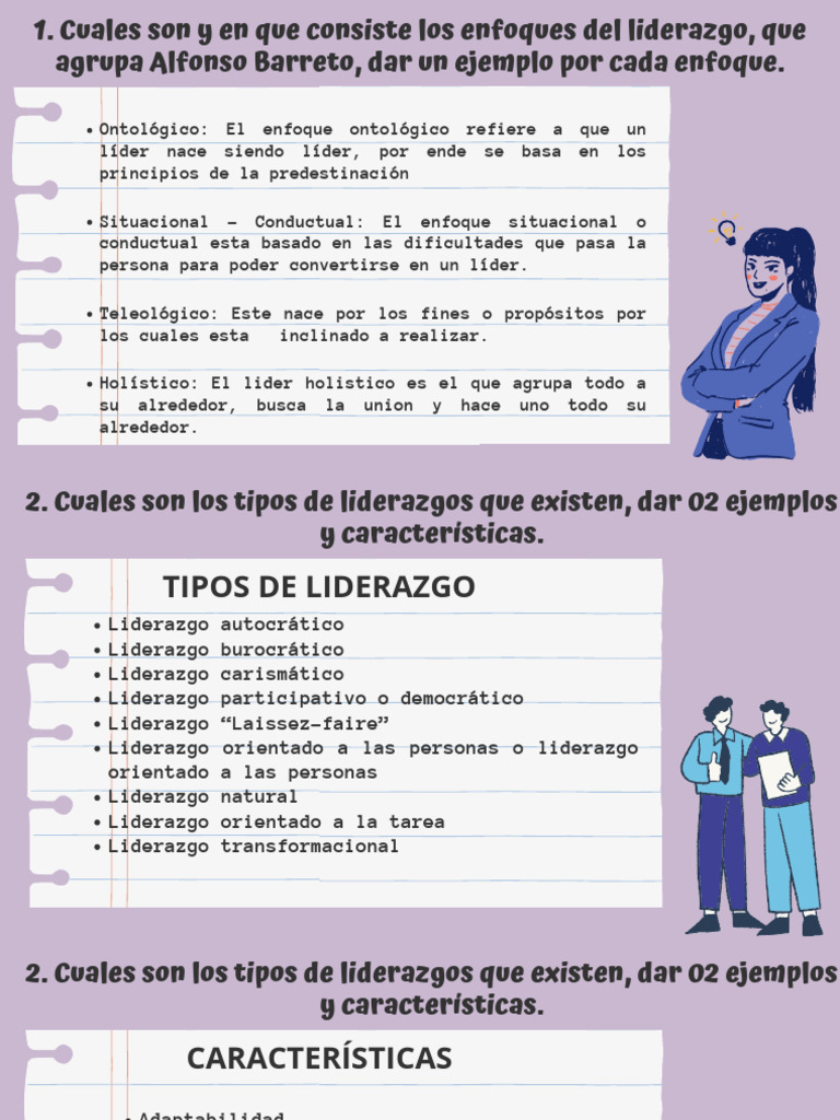 Enfoques y Tipos de Liderazgo Explicados | PDF | Liderazgo | Ciencias ...