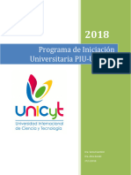 UNICyT-PIU. PROGRAMA DE INICIACION UNIVERSITARIA.
