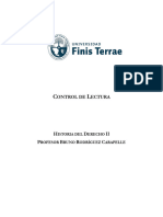 Control de Lectura Historia Del Derecho II UFT