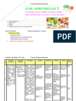 1° Grado Unidad de Aprendizaje 1 - 2024