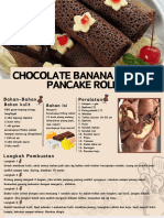 Chocolate Banana Cheese Pancake Roll