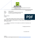 (SAMPLE) Surat Permohonan Integrasi Epuskesmas Dengan Satu Sehat