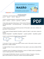 Lista de Exerccios - RAZO