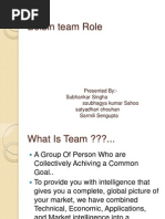 Belbin Team Role: Presented By:-Subhankar Singha Soubhagya Kumar Sahoo Satyadhari Chouhan Sarmili Sengupta