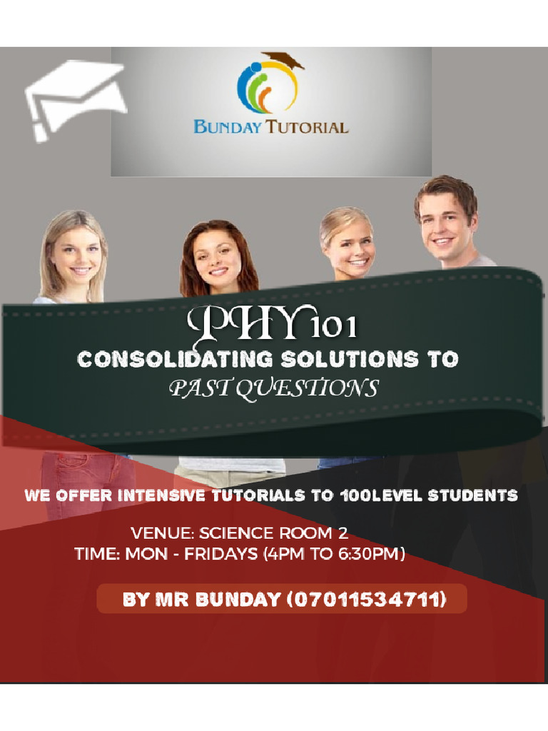 Phy 101 PQ and Answers by Bund | PDF