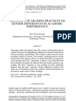 The Effect of Grading Practices On Gender Differences in Academic Performance