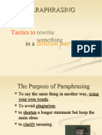 Paraphrasing Introduction