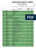 Lista de Precios Lab Dental Torres