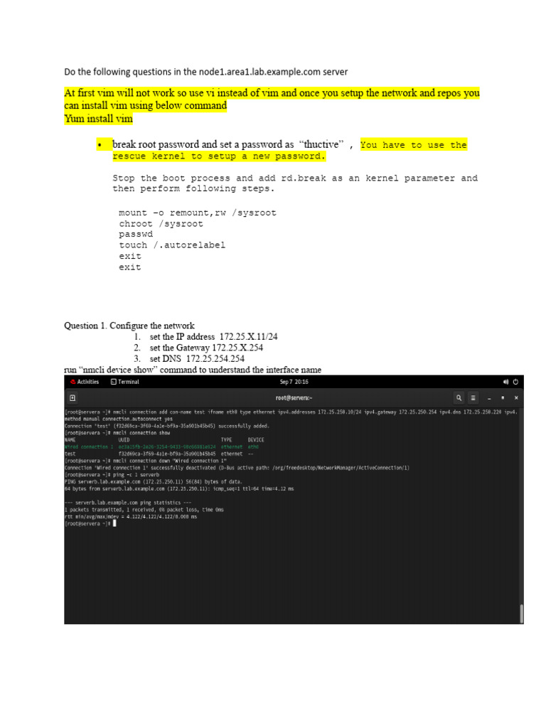 RHCSA Exam Practice Guide | PDF
