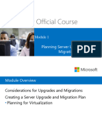 Microsoft Official Course: Planning Server Upgrade and Migration