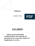 Salaries: Lecture Notes