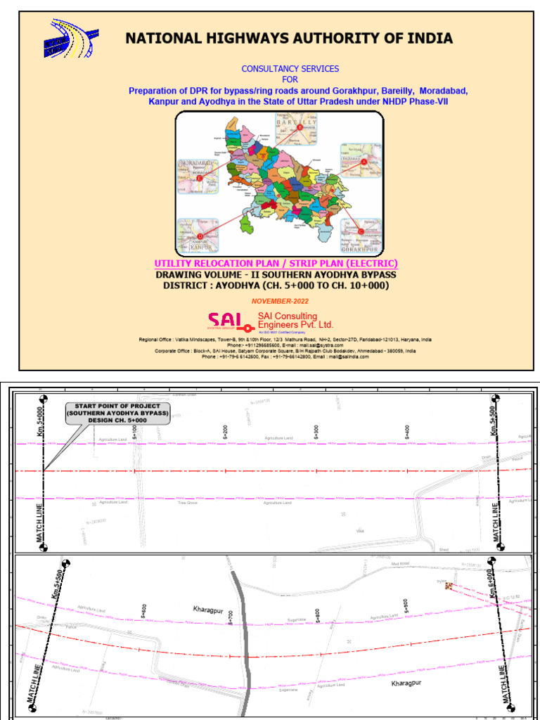 Utility Relocation Plan: Ayodhya Bypass | PDF | Road | Road Infrastructure