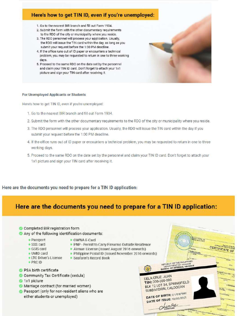 TIN Guidelines | PDF