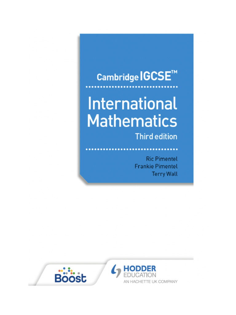 Cambridge Igcse International Mathematics Third Edition Pdf