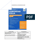 Job Description Dan Job Specification