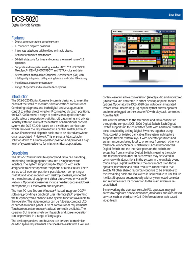 005-1343 - N DCS-5020 Spec | Download Free PDF | Computer Network ...