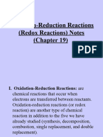 Oxidation Reduction Reactions Redox Reactions Notes 2011