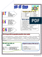 Prepositions of Time