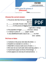 Monthly Exam For Primary 2