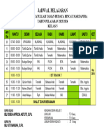 Daftar Pelajaran 23-24 Perkelas