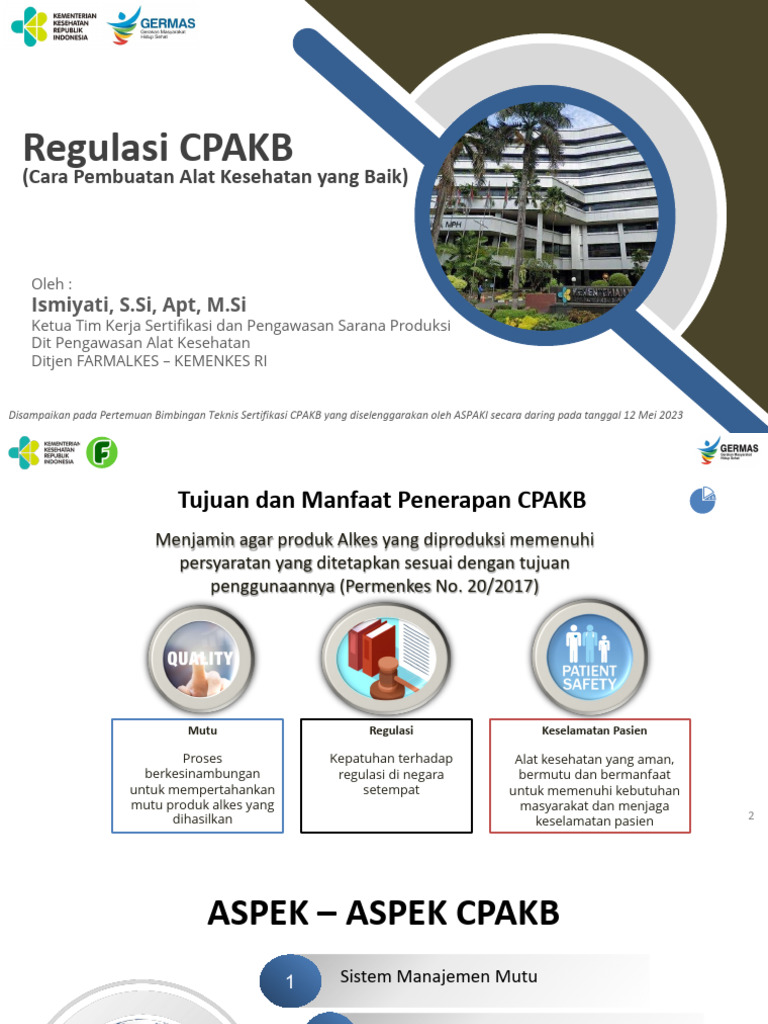 Regulasi dan Aspek CPAKB Alat Kesehatan | PDF