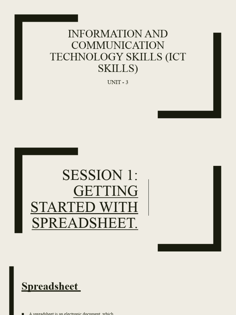 Introduction to Spreadsheet Basics | PDF | Spreadsheet | Worksheet