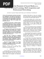 Investigate The Potential of Social Media As A Tool For Informal Learning, Skill Acquisition and Professional Networking