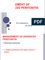 Management of Advanced Peritonitis PP T