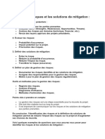 Identifier Les Risques Et Les Solutions de Mitigation