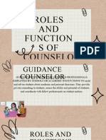 Roles and Functions of Counselors