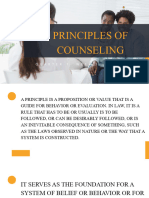 Basic Principles of Counseling
