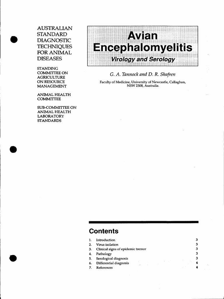ASDT-avian Encephalomyelitis | PDF