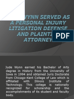 Jude Wynn Served As A Personal Injury Litigation