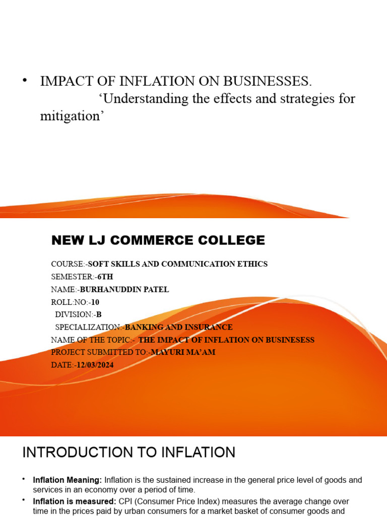 Impact of Inflation On Businesses (Updated) | PDF | Inflation ...