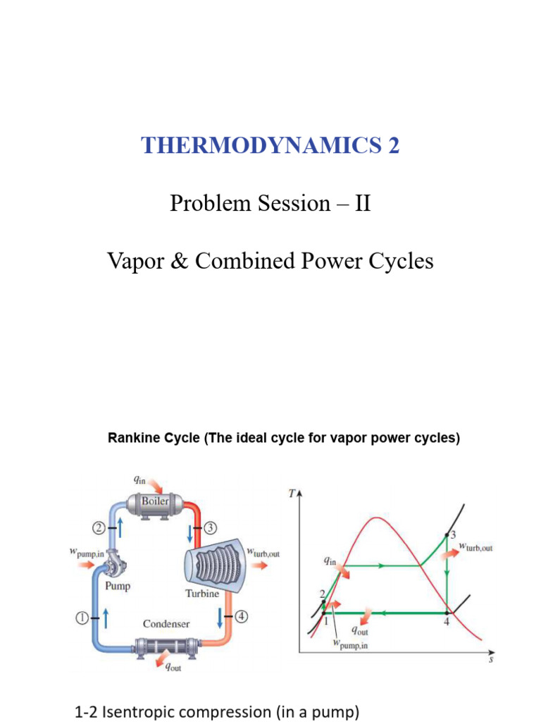 Thermo 2 - Problem Session II | PDF | Steam | Energy Conversion