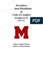 Melrose Public Schools - Mps Seconday Schools 2020-21 Code of Conduct
