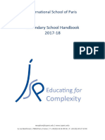 International School of Paris - Secondary - School - Handbook