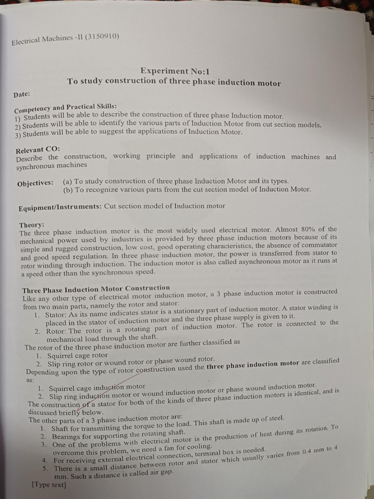 Electrical Machines 2 Lab Manual PDF