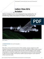 How Artificial Intelligence Is Transforming The Aviation Industry - Aviation International News