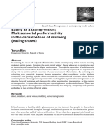 Kim 2020 Eating As A Transgression Multisensorial Performativity in The Carnal Videos of Mukbang Eating Shows