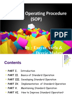 Standard Operating Procedure: By: Esayas Asefa & Dereje Mulatu